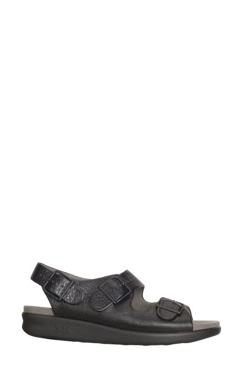 Sas Relaxed Slingback Sandal In Black