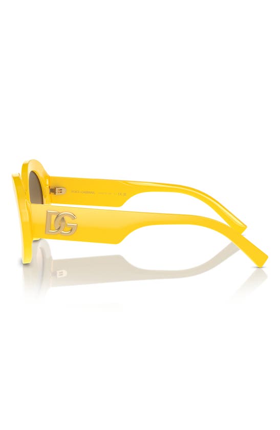Shop Dolce & Gabbana 51mm Gradient Oval Sunglasses In Yellow