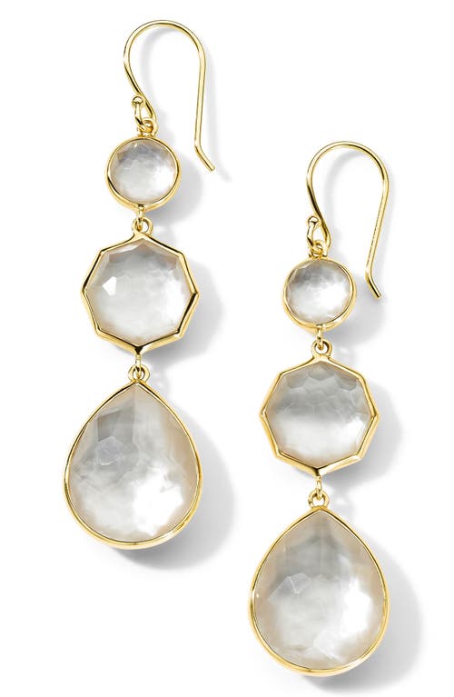 Shop Ippolita Rock Candy Crazy 8's Drop Earrings In Gold/mother-of-pearl