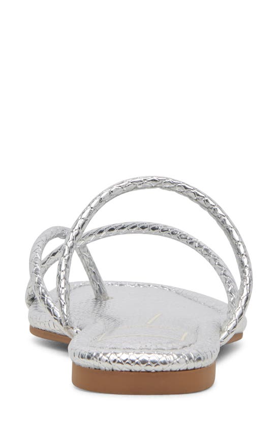 Dolce Vita Leanna Slide Sandal In Silver Embossed Stella