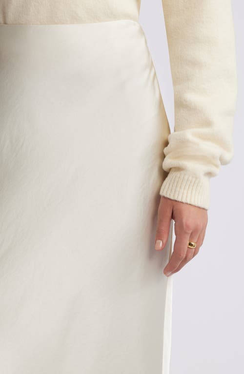 Open Edit Bias Cut Maxi Skirt In Ivory Dove