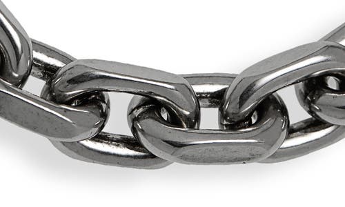 Shop Balenciaga Id Tag Bracelet In Antique Silver