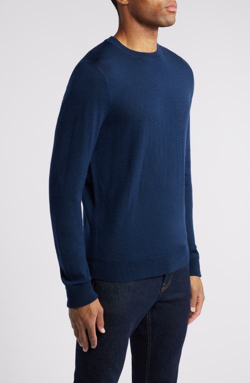 Shop Nordstrom Washable Merino Crewneck Sweater In Navy Blazer