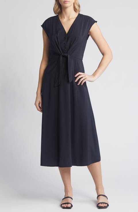 Tie Waist Midi Dress