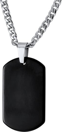 Mens titanium best sale dog tag necklace