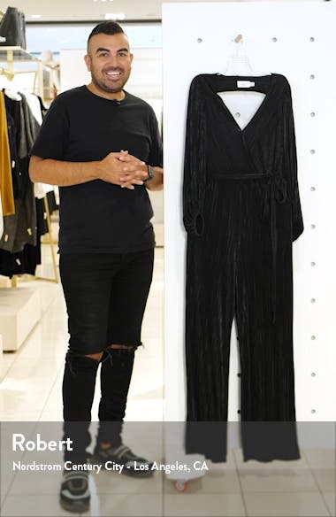 long sleeve open back jumpsuit
