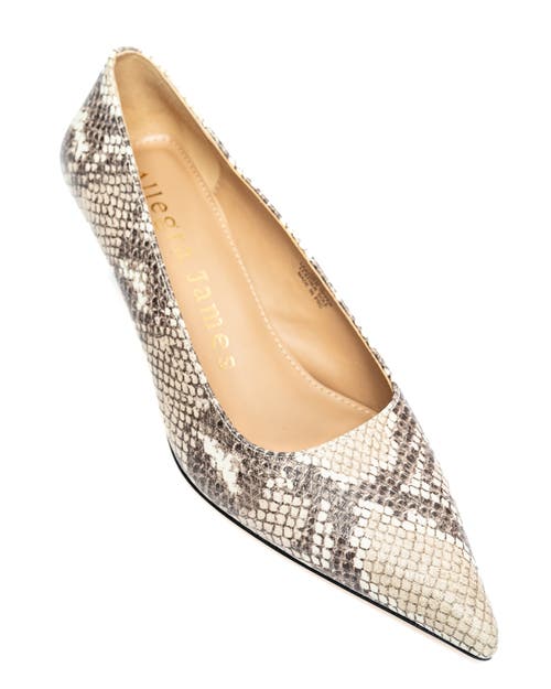 Allegra James Nellie Kitten Heel Pump In Snake