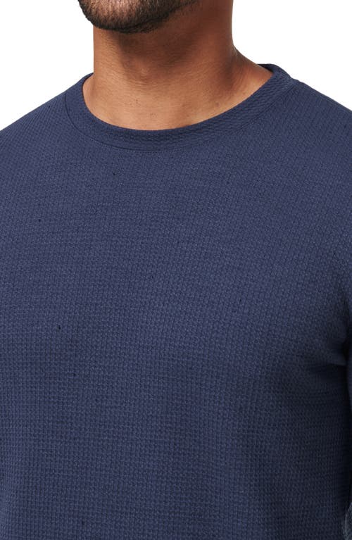 Shop Travismathew Cloud Waffle Crewneck Tee In Mood Indigo