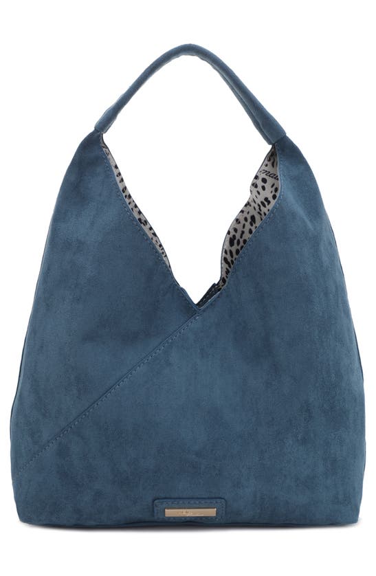 Shop Mali + Lili Ali Small Vegan Leather Hobo Bag In Teal