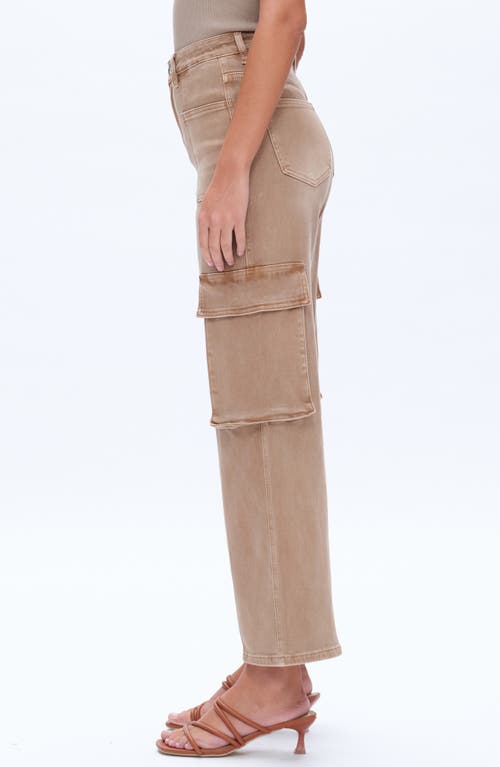 Shop Bayeas High Waist Wide Leg Cargo Jeans In Vintage Khaki