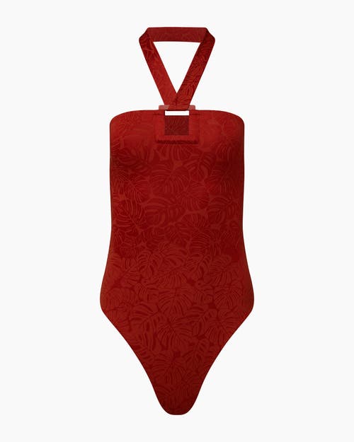 Onia Poppy One Piece In Dark Red