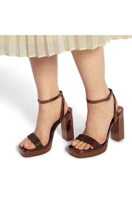 Shop Aldo Diedra Ankle Strap Platform Sandal In Bronze