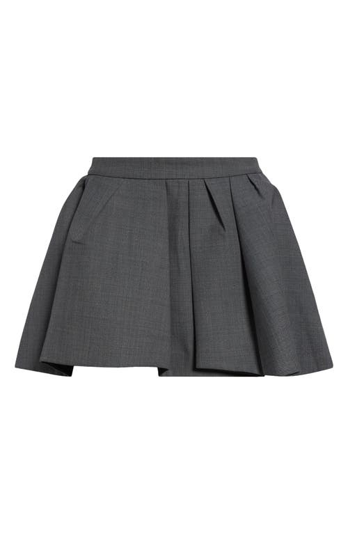 Shop Shushu-tong Shushu/tong Irregular Pleated Skirt In Grey