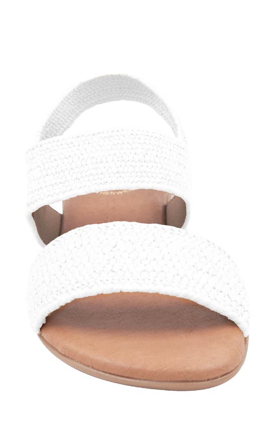 Shop Andre Assous Nigella Featherweight Woven Slingback Sandal In White