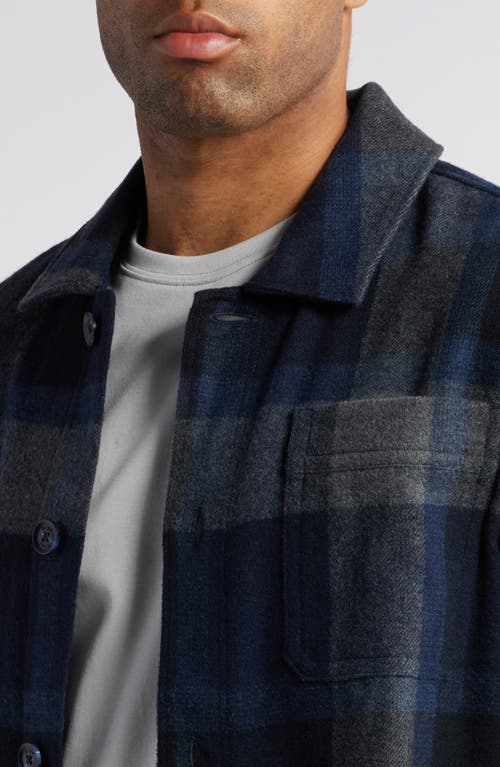 Brax Santiago Button-up Overshirt In Dark Navy