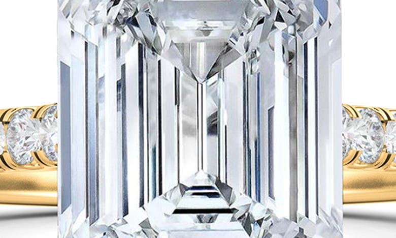 Shop Hautecarat Everyday By Emerald Cut & Pavé Lab Created Diamond 18k Gold Ring In 18k Yellow Gold