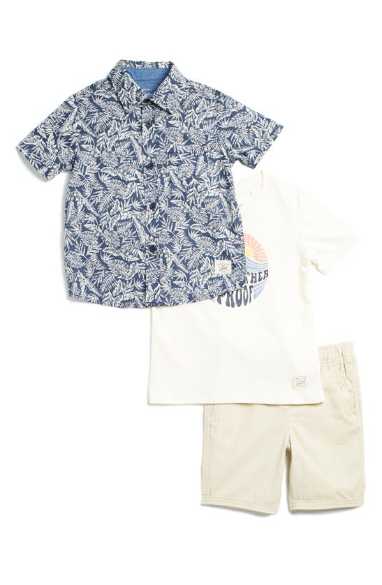 Shop Weatherproof ® Kids' 3-piece Shirts & Shorts Set In Stone