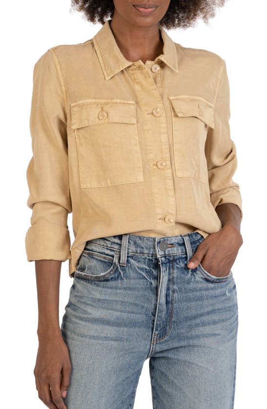 Kut From The Kloth Abigail Jacket In Khaki