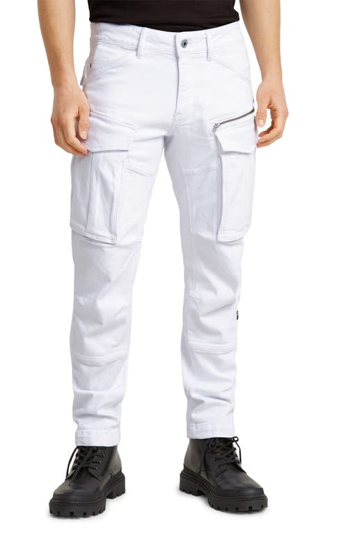 Shop G-star Rovic Zip 3d Tapered Fit Cargo Pants In Paper White Gd