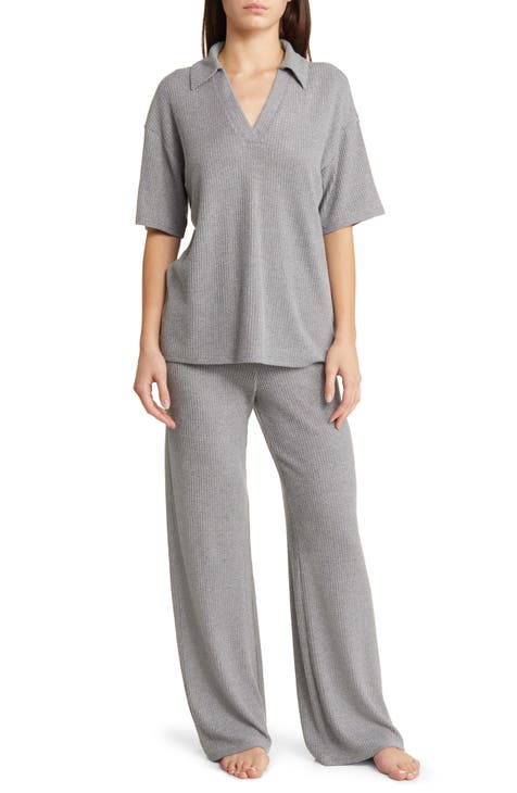Lucky Brand Women's Pajama Set - 3 Piece Long Sleeve Sleep Shirt, Pajama  Pants, Lounge Shorts (S-XL)