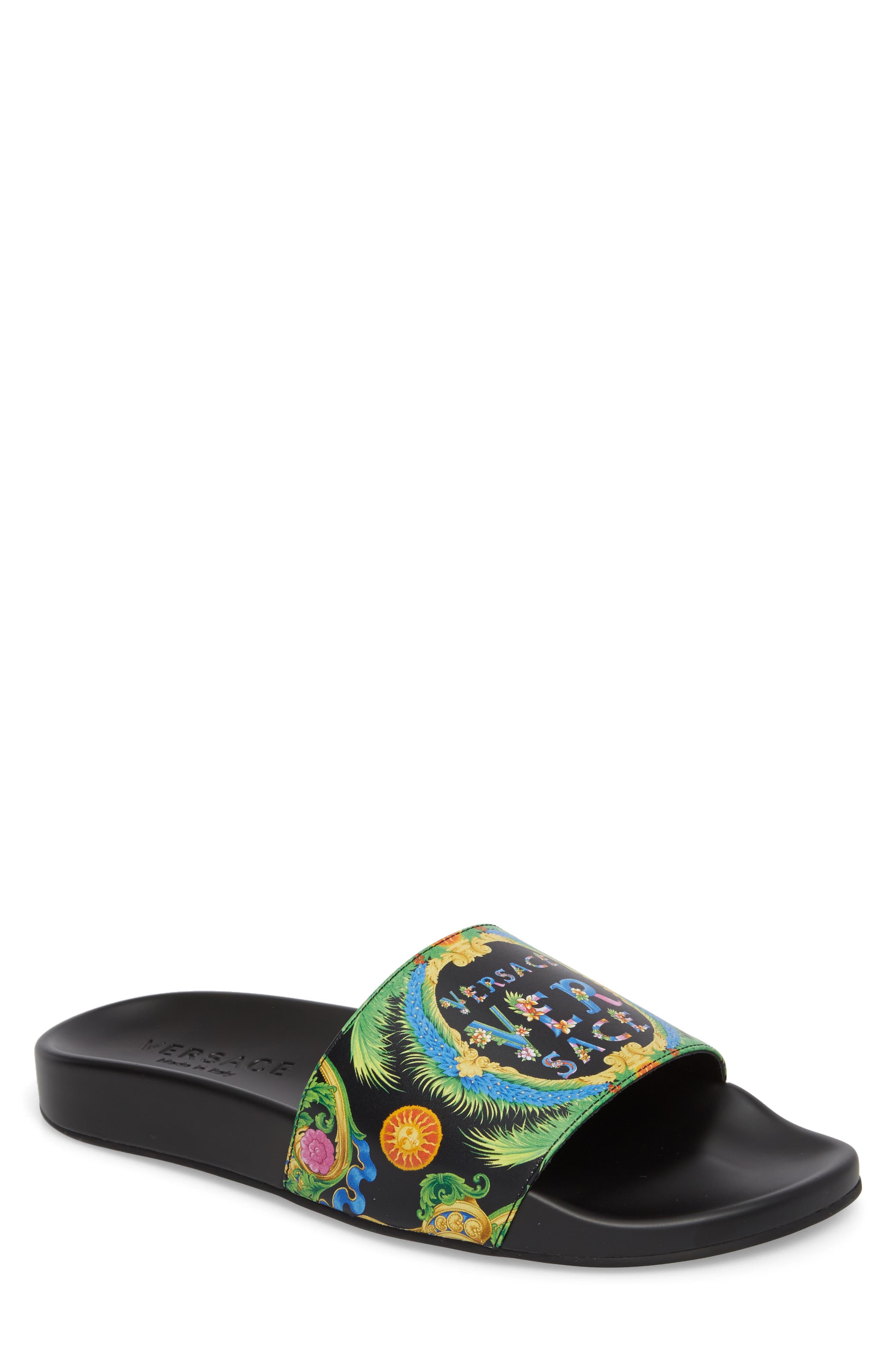 versace men's slide sandals