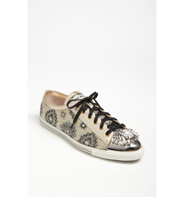 Miu Miu Rhinestone Toe Sneaker | Nordstrom