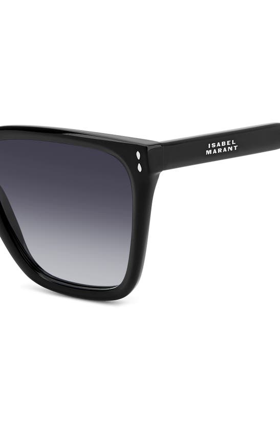Shop Isabel Marant 58mm Cat Eye Sunglasses In Black/ Grey Shaded