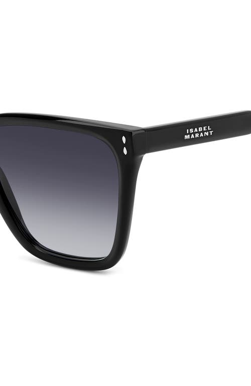 Shop Isabel Marant 58mm Cat Eye Sunglasses In Black/grey Shaded