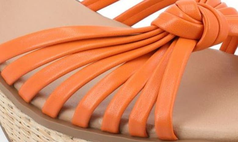 Shop Journee Collection Hally Espadrille Platform Sandal In Orange