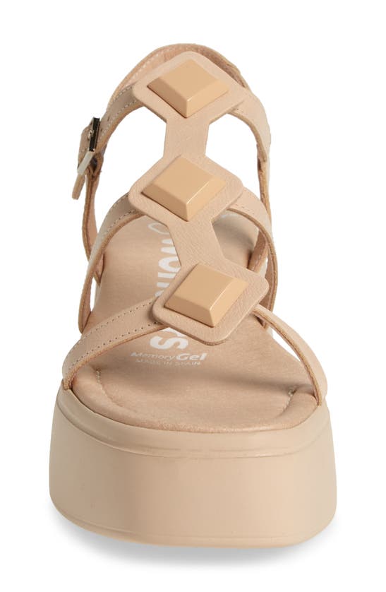 Shop Wonders Platform Sandal In Iseo Natural