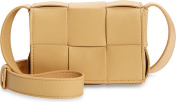 Cassette Leather Crossbody Bag in Brown - Bottega Veneta