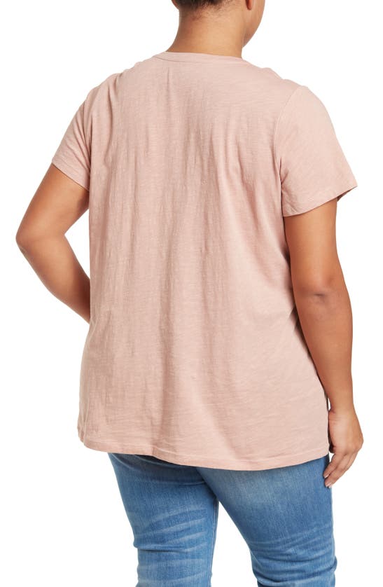 Madewell Whisper Cotton V-neck T-shirt In Gentle Blush