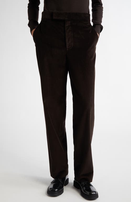 PARTOW Morrison Straight Leg Corduroy Pants in Espresso 