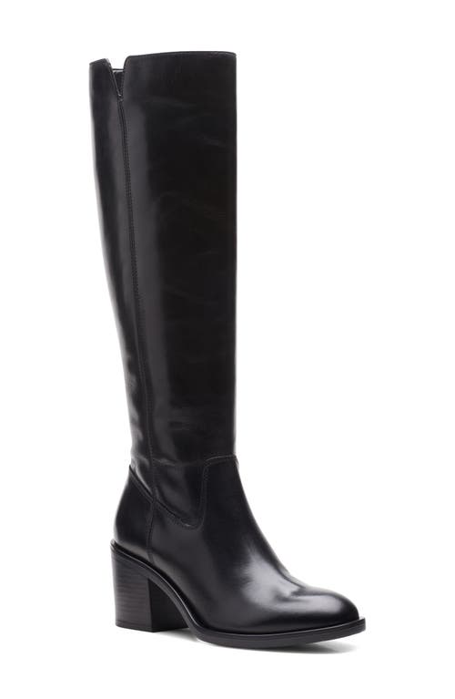 Clarks(r) Valvestino Hi Knee High Boot in Black Leather