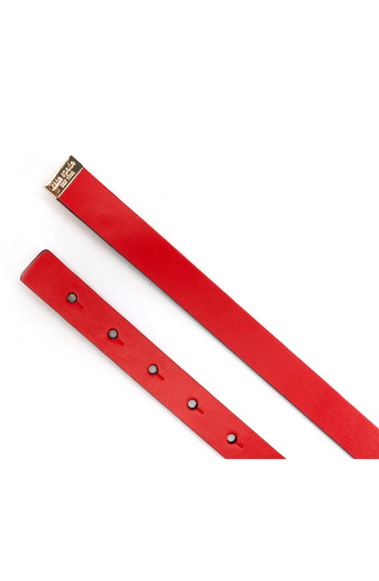 Shop Kate Spade Bow Belt In Ponderosa Red