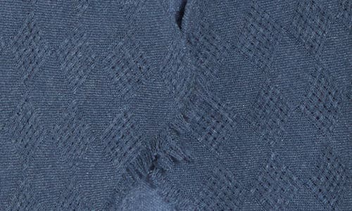Vince Camuto Box Weave Ruana In Denim