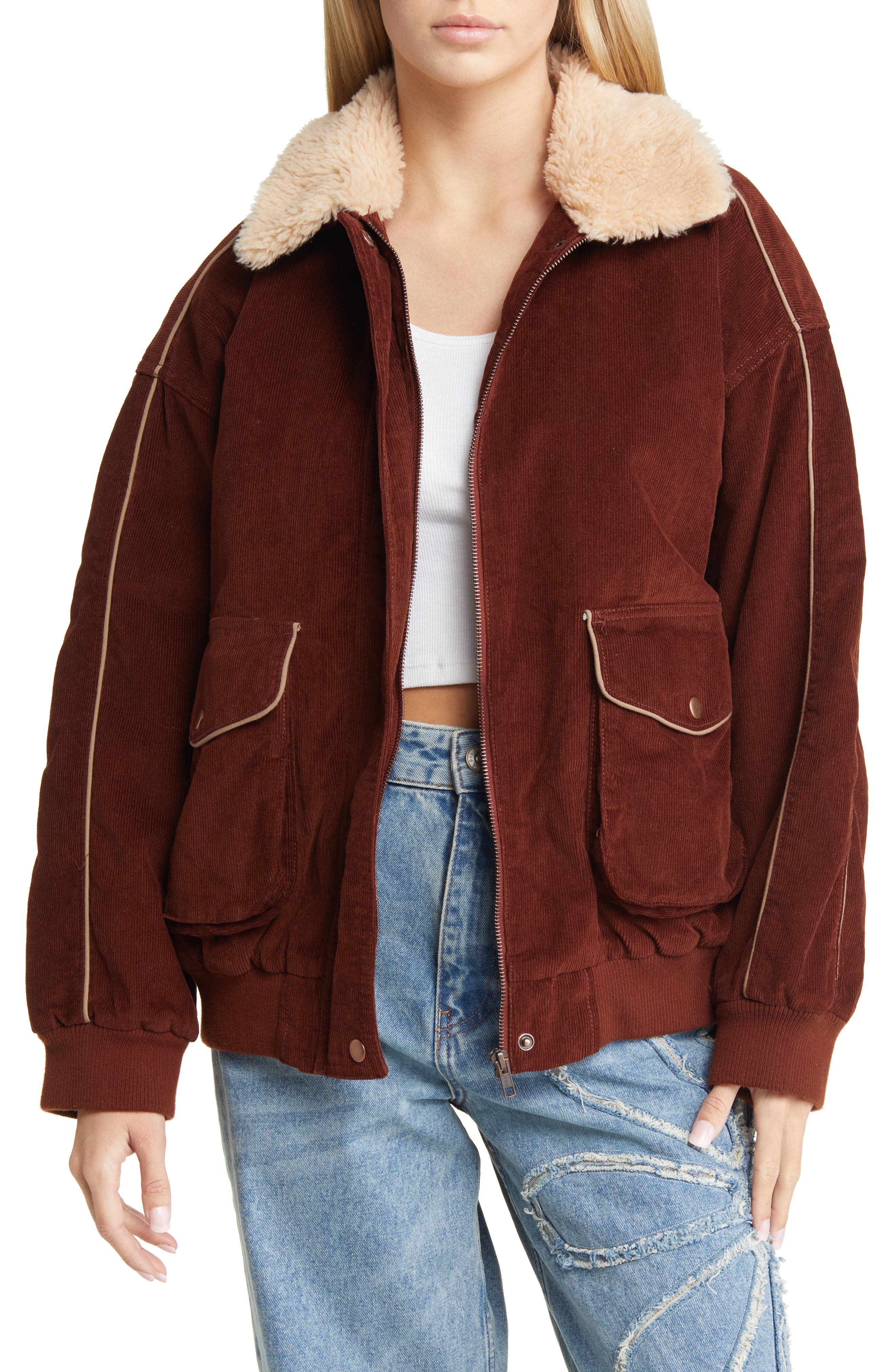 sherpa jacket women's nordstrom rack