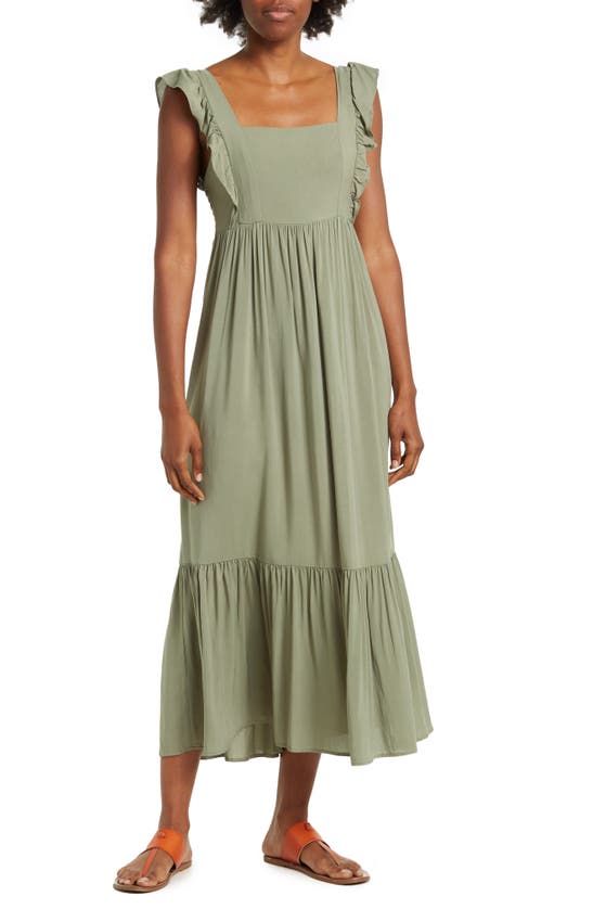 Love...ady Flutter Sleeve Maxi Dress In Parakeet | ModeSens