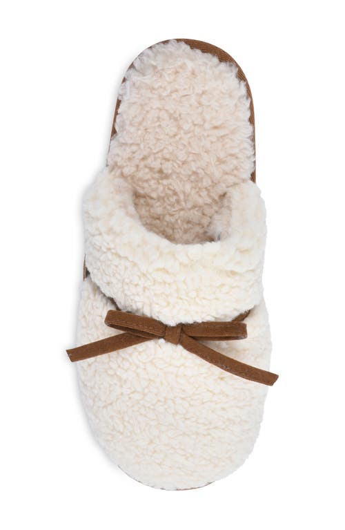 Gaahuu Faux Shearling Lined Slipper In Natural