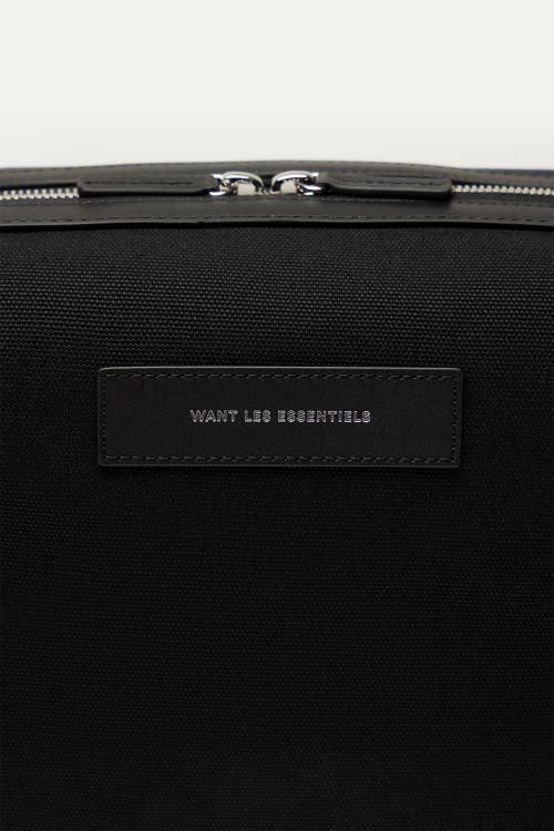 Want Les Essentiels De La Vie Want Les Essentiels Kenyatta Organic Cotton Canvas Toiletry Bag In Black