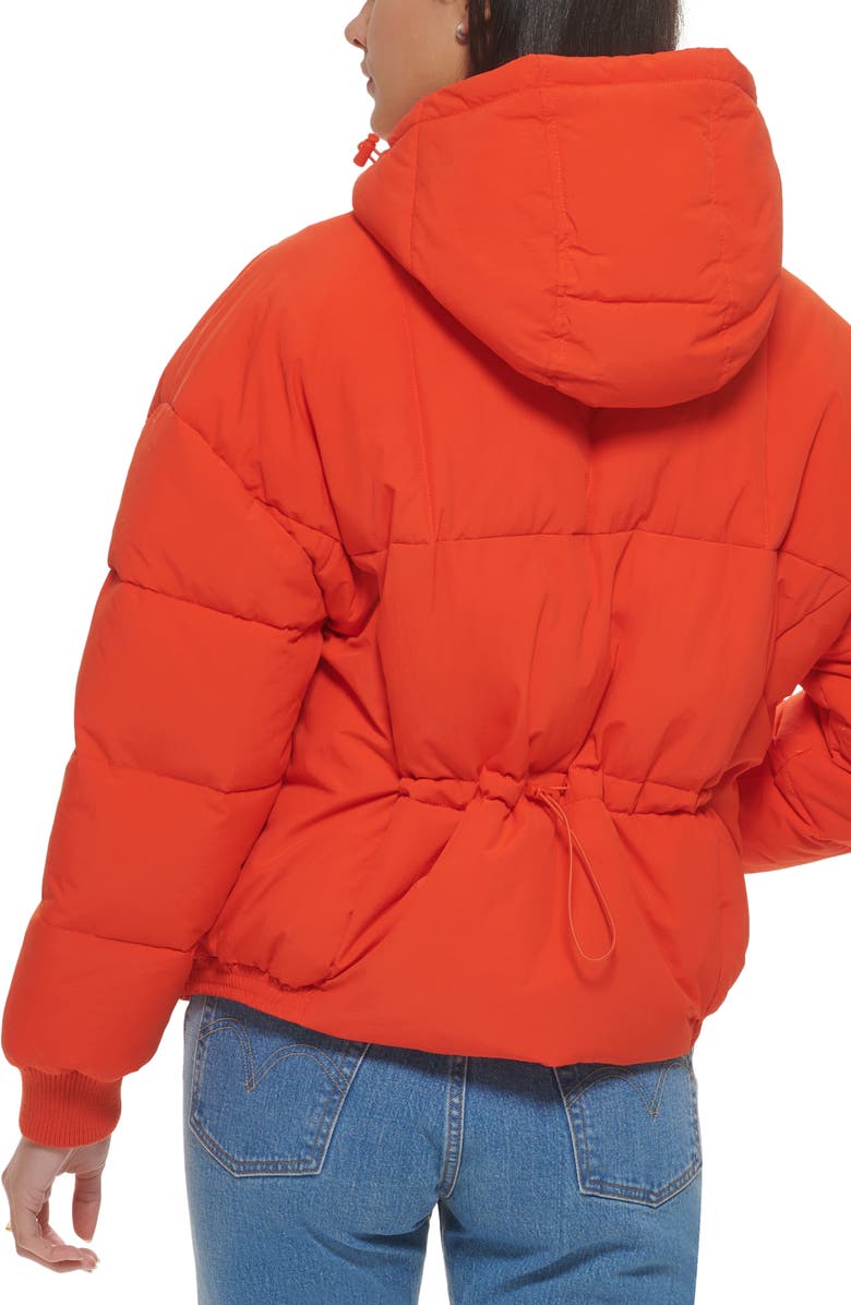 Levi's® Cinch Waist Hooded Puffer Jacket | Nordstrom
