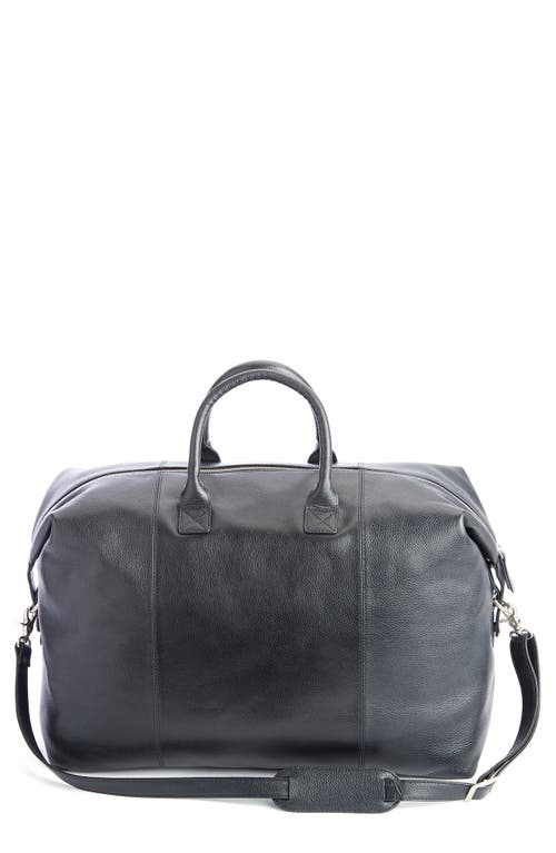 ROYCE New York Personalized Weekend Leather Duffle Bag in Black- Deboss at Nordstrom