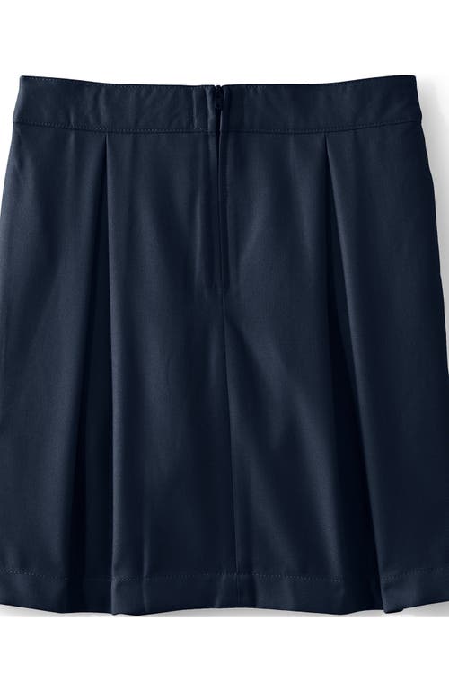 Shop Lands' End School Uniform Girls Solid Pleated Skort Top Of Knee In Classic Navy