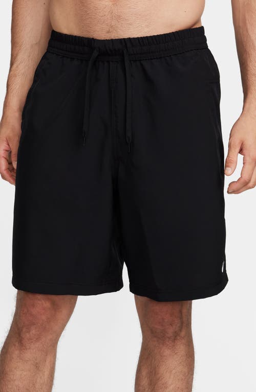 Shop Nike Form Dri-fit 9-inch Unlined Versatile Shorts In Black/white