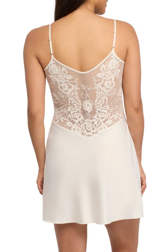 Shop Rya Collection Lisbon Lace & Mesh Chemise In Ivory
