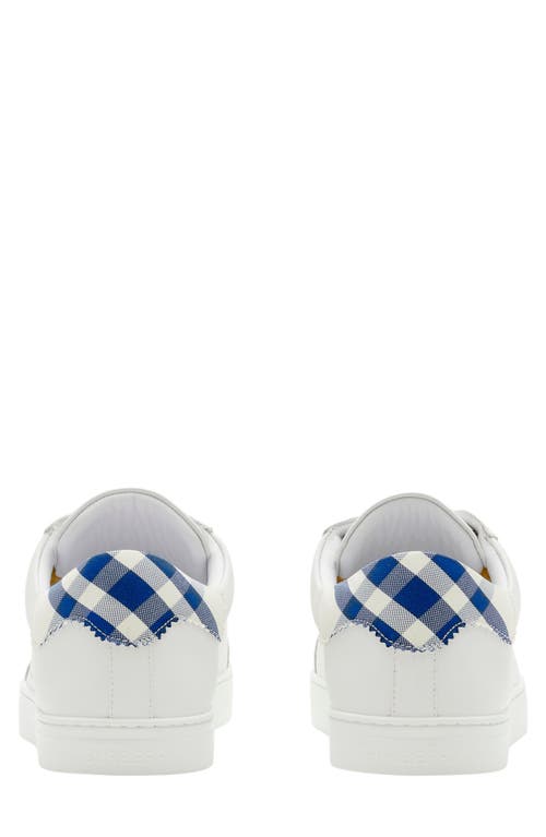 Shop Burberry Robin Low Top Sneaker In White/knight Ip Chk