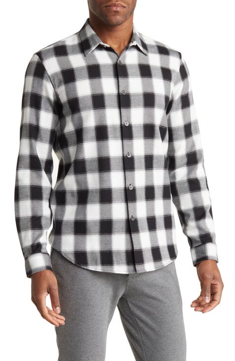 Rammy Bold Plaid Flannel Button-Up Shirt