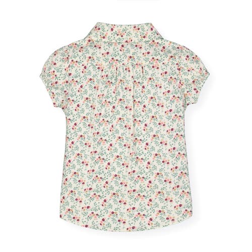 HOPE & HENRY HOPE & HENRY GIRLS' RUFFLE FRONT SHIRT WITH PUFF SLEEVES, TODDLER 