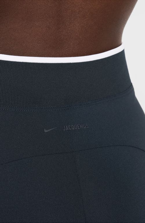Nike X Jacquemus Maxi Skirt In Dark Obsidian/white