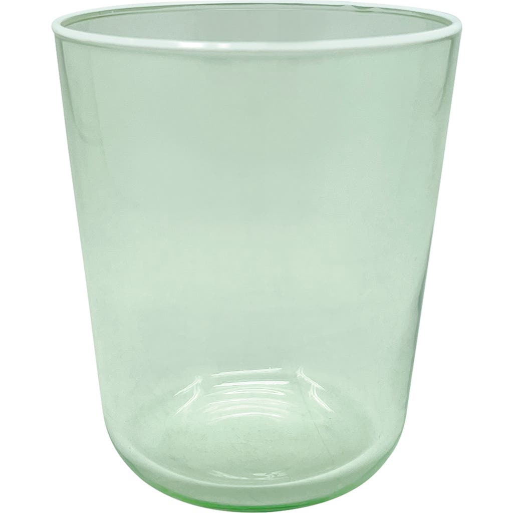 Mariposa Fine Line Clear Double Old-fashioned Glasses, Set Of 4 In Green